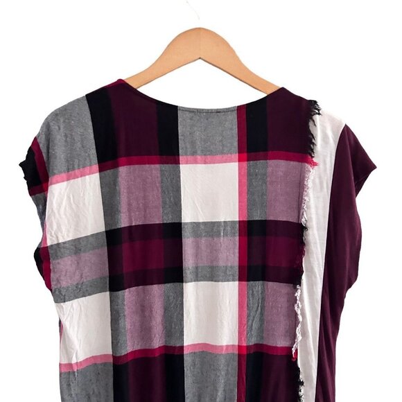 Anthropologie Postmark Womens Plaid Short Dolman Sleeve Blouse Top Size M - Picture 6 of 12